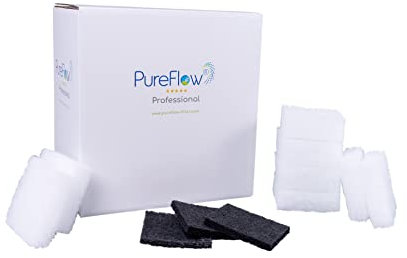 PureFlow Filtre 3D pour piscine 280 g + charbon actif – Remplace 35 kg de sable / verre – Eau claire – Relavage rapide, moins de produits chimiques, économie de coûts, longue durée de vie – Pour