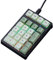 HMHAMA Teclado numérico mecánico USB mini con cable de 21 teclas, interruptor azul, teclado numérico, retroiluminación, diseño extendido