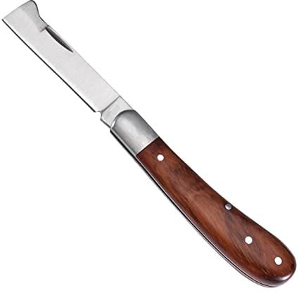 HOTMNTY Coltello Da Innesto Pieghevole Da Giardino,Coltello Da Innesto,Coltello Da Innesto In Acciaio Inossidabile,Coltello Da Taglio Per Cesoie Per Piante,Coltello Da Innesto Da Giardino,1 Pezzo
