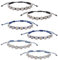 WEBEEDY 6 Pcs Médaille Chrétienne Bracelets à Cordon Réglable Bracelet Chrétien Cadeaux pour Femmes Hommes