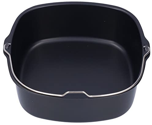 Teglia per Friggitrice Ad Aria, Akozon Stampo per Torta per HD9925 HD9860 HD9905 01, Tortiera per Friggitrice Barile Accessori per Torta Teglie da Forno per Preparare Patatine Fritte, Pizza(22cm)