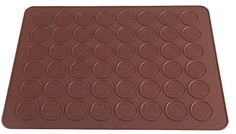 Heaveant Macarons Backmatte, 48 Löcher Backmatte aus Silikon, Macarons Silikonmatte, Antihaft Matte für Makronen/Brot/Pizza, 38 x 28 cm