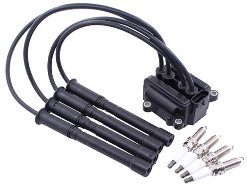 Zündspule Zündkabel Zündkerze Zündmodul Zündungskabel Stabzündspule Zündleitungen Verteilerspule Kabelsatz Zündspulenmodul Zündkabelsatz Zündkerzenstecker für Clio 2 Kangoo Twingo 1 Thalia 1.2 16V