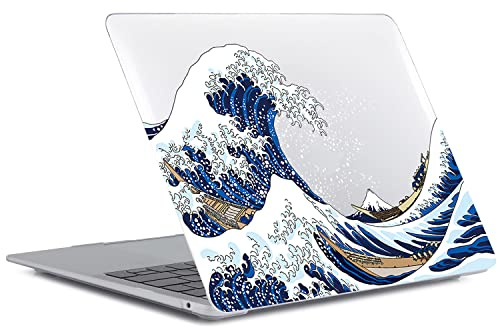 Coque Compatible avec Macbook Pro 14 Pouces A2442 A2779 A2918 A2992 M1 M2 M3 avec Liquid Retina Display et Touch ID 2021 2023, Housse Étui Rigide de Protection Mat en Plastique, Vague de mer