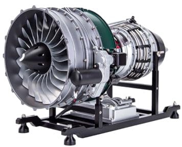 BAUBAUPLAY Combustion Engine Model, 1/10 Mechanical Double Coils Turbofan Engine Engine Engine Construction Kit, DIY Assembly Aircraft Engine Craft Gift