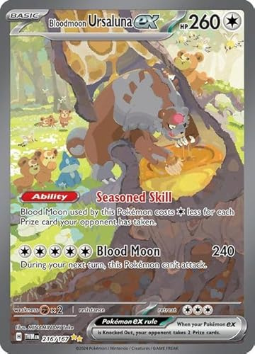 Bloodmoon Ursaluna ex 216/167 Special Illustration Rare Pokemon Card | Twilight Masquerade Set | Scarlet & Violet Series | Pokémon TCG | Titan Authenticated