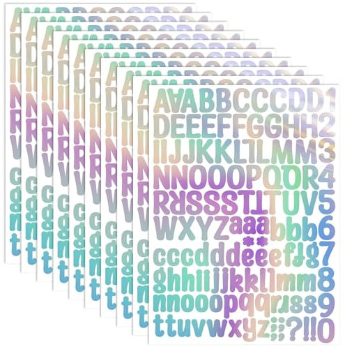 10 Sheets Customized Name Letter Stickers, Vinyl Letter Number Stickers, Beautiful Personalised Vinyl Name Stickers, Alphabet Letter Stickers for Water Bottles & Mugs Laptops & Stanley Accessories