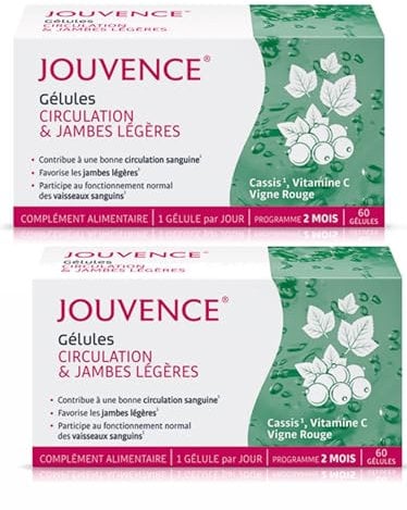 JOUVENCE circulation & jambes légères 60 gélules - Lot de 2 Boites (2)