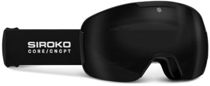 SIROKO Gafas de sol para esquí y snowboard esquí y nieve G-CORE Kitzbühel Negro