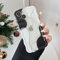 DEFBSC Compatible with iPhone 14 Plus/15 Plus Case, Cute Wavy Curly Shape Colour Mix Aesthetic Design Durable Stylish Shockproof Full Camera Protection Clear Phone Cover for Girls Women - Black
