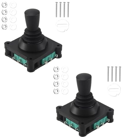 Mocturnity 2 pezzi Joystick Switch AC 240V 5A 4NO 4NC Momentaneo 2,5mm Filettatura di Fissaggio Joystick Switch