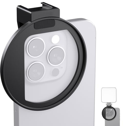 67mm Handy Filterhalterung, Universal Filteradapter, Filtererweiterungsrahmen hinzufügen, Metall Blitzschuhverlängerung, Kompatibel mit 67mm Gewindefiltern, für Handyfotografie und videografie