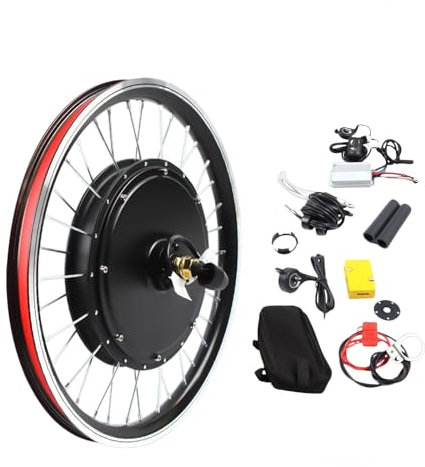 20 Zoll E-Bike Umbausatz 1000W 48V Vorderrad Elektrofahrrad Umbausatz mit LCD-Anzeige, bis 42 km/h Ebike Conversion Kit