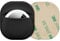 DDJ 2 Pack Airtag Adhesive Mount, Air Tag Holder Case with 3M Adhesive Sticker Stick on Wallet/TV Remote/Car/Luggage/Drones, Fabric Full Protective Cover for Moto Tag, Lightweight, Anti-Lost, Black