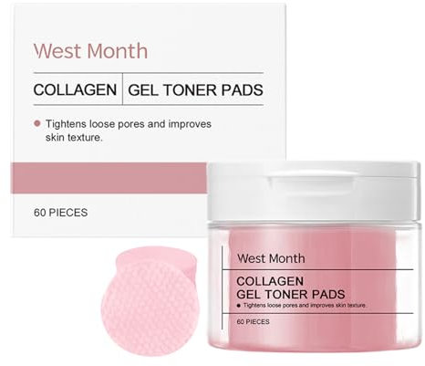 Kollagen Toner Pads, Kollagen Gel Toner Pads, Peeling pads, Porenverfeinerndes Toner Pad, Sanftes Peeling, Befreit Poren, Toner-Pad, Mild, Reinigend, for All Skin Types