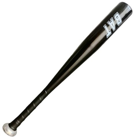 Kalastussaari Baseballschläger, Metal Baseball -Stickbar mit umwickeltem Griff, 20 Zoll Ersatzleichte Ausrüstung für das Training (schwarz)