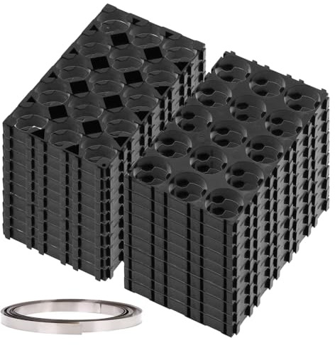 JYUNJOENG 20 Pack 18650 Lithium Battery Bracket 3x5 Cell Plastic Lithium Battery Holder for DIY Baterry Pack with 1m Nickel Strip