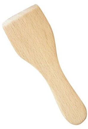 BETOOKY Small Beech Wood Butter Spatula 4pcs Set, Heat Resistant Mini Wooden Kitchen Turner for Non-Stick Cookware, Dishwasher Safe Cooking Utensils for Home and Baking Use