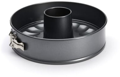 De Buyer - Moule à manqué à Savarin démontable en acier antiadhésif - Diamètre 26 cm -, Noir