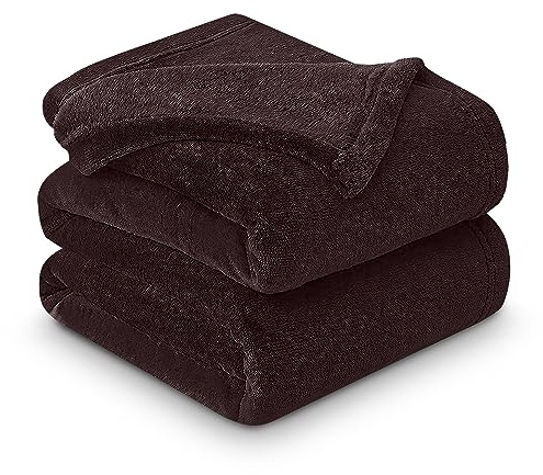 GC GAVENO CAVAILIA Mink Fluffy Blanket, Soft & Cosy Thermal Throw For Sofas, Cuddle Warm Throws For Beds, Choco, 150X200 Cm