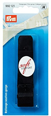 Prym Bra Extender Hooks, Black, One Size