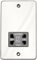 Knightsbridge FP8900GM FPAV8900GM Flat Plate 115V/230V Dual Voltage Shaver Socket-Gunmetal, Gun Metal-Black Insert