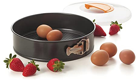 Excelsa Tortiera Apribile 1 Fondo con Coperchio Bake To Go, 26.0 cm
