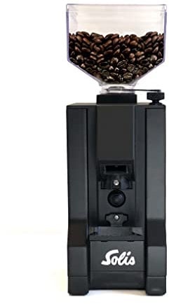 Solis Eureka Mignon Mühle 1663 Kaffeemühle Elektrisch - Coffee Grinder - 22 Mahlstufen - Kompaktes Design - 250g Fassungsvermögen - Schwarz