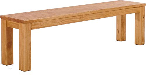 Brasilmöbel Sitzbank 150 cm Rio Classico Honig Massivholz aus Pinie, Verschiedene Größen & Farben, ideal für Esszimmer & Küche