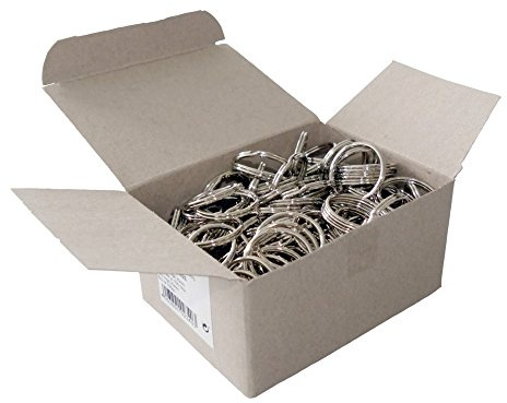Wedo 2623025 Schlüsselringe Metallringe (25 mm Durchmesser, glanzvernickelt) 100 Stück, silber
