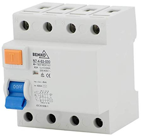 FI-Schutzschalter AC 4P 25A 100mA