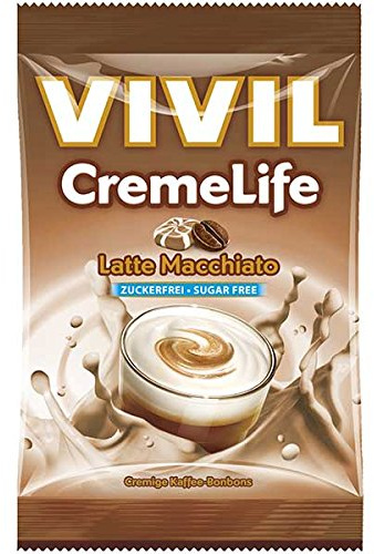 Vivil Creme Life Sugar Free Latte Macchiato Sweets 60g (6 Pack)