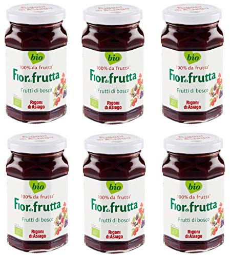 6x Rigoni di Asiago Fiordifrutta Waldfrüchte BIO Brotaufstriche Konfitüre 250g