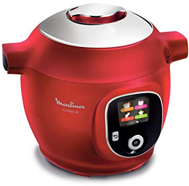 Moulinex Multicuiseur Intelligent Cookeo+ 6L 6 Modes de Cuisson 150 Recettes Préprogrammées Jusqu'à 6 Personnes Rouge CE851500