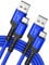 JSAUX Cable USB C Carga Rápida [2-Pack, 2M] 3,1A Cable Cargador Tipo C Nailon Trenzado Compatible con Phone 16 15 Pro, Samsung S25 S24 S23 Ultra A55 S22 S21, CarPlay, Android Auto, PS5 Controller-Azul