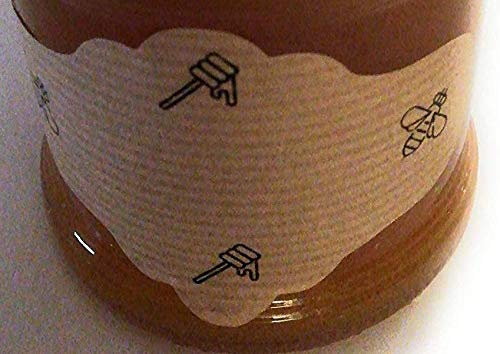 Lot de 50 étiquettes adhésives kraft pour bouteilles de miel
