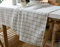 Insun Tischdecke Staubdicht Waschbar Küchentisch Abdeckung Tischtuch Skandinavischen Landhaus Stil Tischwäsche Weiß 90x90cm Quadratisch