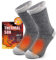 Busy Socks Warme Thermosocken für Männer und Frauen, extra dick, isoliert, beheizbar, für extrem kaltes Wetter, Hellgrau, 1 Paar, Large