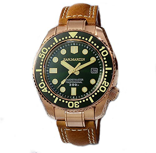 San Martin Tuna SBDX001 Automatik Taucheruhren Bronze Herren Armbanduhr PT5000 Uhrwerk Saphirglas