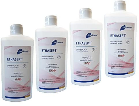 Händedesinfektion | Meditrade Ethasept | Hand Desinfektion | 4 x 500 ml Flasche