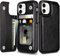 Coolden Coque pour iPhone 11 Pochette de Portefeuille Coque de Protection Antichoc avec Flip Fermeture Magnétique Support Slot de Carte Étui Housse Premium en Cuir PU pour iPhone 11 6,1 Pouces-Noir