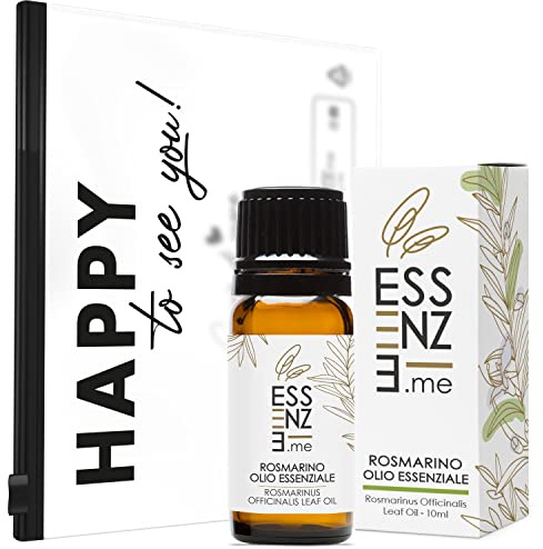 ESSENZE OLIO ESSENZIALE DI ROSMARINO + ZIP BAG | 100% Naturale Per Capelli Sani e Splendenti, Per Diffusore Oli Essenziali Aromaterapia. Controllato e Confezionato in ITALIA.