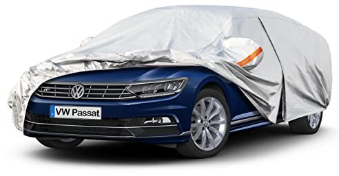 Kayme Autoabdeckung Wasserdicht Atmungsaktiv Passend für 2005-2024 Volkswagen Passat,Vollgarage Autoplane für Regen Sonne Staub Schutz,Auto Abdeckplane Faltgarage Abdeckung im Winter(3-7 Tage liefern)