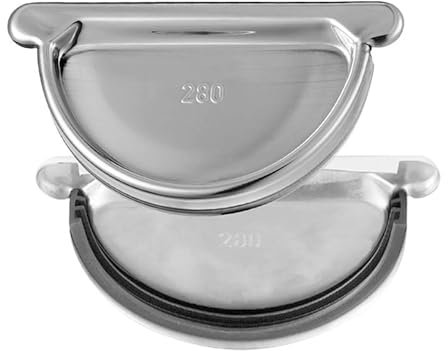 ZAMBELLI Zink Steckboden (halbrund) mit Gummidichtlippe Silber RG 250, Rinnenboden/Rinnendeckel verzinkt, einfache Montage