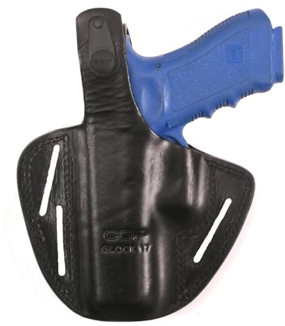 COP 101 Pancake Gürtelholster, Leder, 50 mm BL/schwarz, rechts, H&K VP9 (SFP9), Magazinauswurfhebel Wird verdeckt