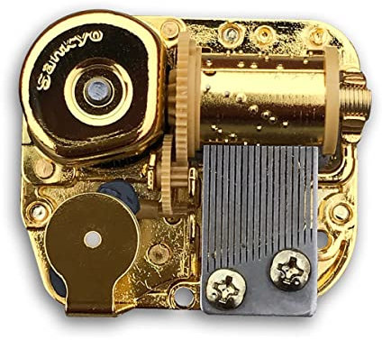 Spieluhr Ersatzteile Golden Uhrwerk Sankyo Musikalischer Mechanismus für DIY Spieldose (Option 60 Melodien) (Happy Birthday to You)