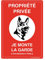 AUA SIGNALETIQUE - Panneau De Signalisation en PVC Rigide et Compact 1.5 mm. (121 x 170 mm, Propriété Privée Je Monte La Garde 2)