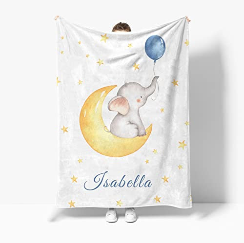 EKMON Coperta per Neonati Personalizzata,Coperta Per Bambino Personalizzato Con Nome Neonato, Morbida e Spessa Bebè Coperta,per Compleanno Natale Personalizzati Regalo.75 * 100cm