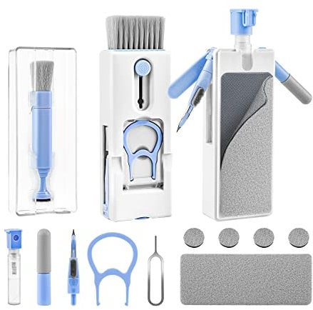 Epessa Keyboard Cleaning Kit,11 in 1 Keyboard Cleaner Tool,Laptop Cleaning Kit with Brush,Multifunctional Phone Cleaning Kit for PC Monitor Tablet MacBook Cell Phone Ipad Heaphones Airpods