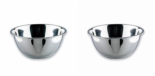 LACOR - 14019 - Bol Cónico GARINOX, Cuenco para Comida, Ensaladera, Recipiente para Alimentos, Acero Inoxidable, 20 cm, Capacidad: 1,4 L (Paquete de 2)